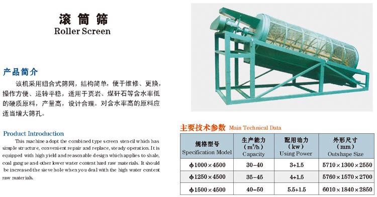 滚筒筛说明